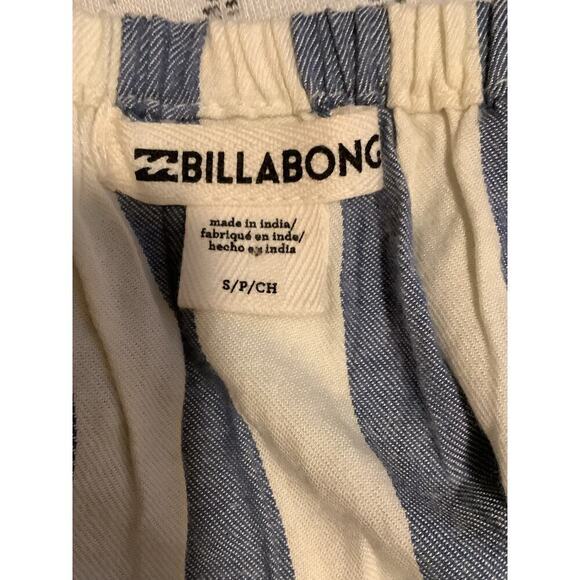 Billabong Striped Top Small Cotton blend Flowy hippie Cropped boho Beachy - Picture 5 of 6